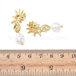 Sea Horse 304 Stainless Steel Acrylic Dangle Stud Earrings&nbsp;EJEW-B156-06G