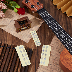 ギター指板装飾用プラスチック絵ステッカー2枚2スタイル  淡黄色  70~85x22~64x0.3mm  1枚/スタイル&nbsp;AJEW-FH0007-47