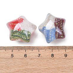 Transparent Resin Glitter Beads&nbsp;RESI-C073-10