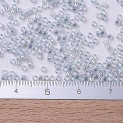 MIYUKIデリカビーズ  シリンダー  日本製シードビーズ  11/0  （db0110)透明ライトマリンブルーゴールド光沢  1.3x1.6mm  穴：0.8mm  約20000個/袋  100 G /袋&nbsp;SEED-J020-DB0110