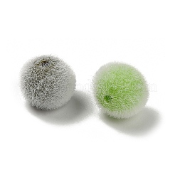 不透明のフロッキーアクリルビーズ  ラウンド  ミックスカラー  10mm  穴：1.8mm&nbsp;OACR-I026-01B