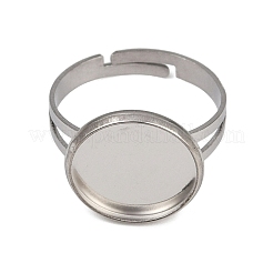 304 Stainless Steel Cuff Ring Components&nbsp;STAS-D372-06P-04