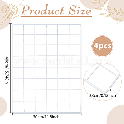 4 Bags Spray Printed Iron Mesh Wall Mounted Hanging Display Stands&nbsp;ODIS-WR0001-18B