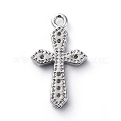 Brass Micro Pave Cubic Zirconia Pendants&nbsp;ZIRC-G157-02P