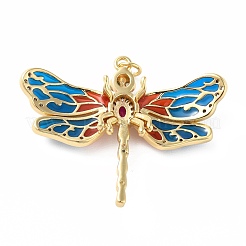 Rack Plating Brass Micro Pave Cubic Zirconia Pendants&nbsp;KK-E281-05G-01