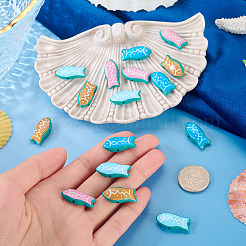 16Pcs 4 Colors Fish Spray Painted Alloy Enamel Beads&nbsp;FIND-TA0010-36
