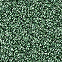 12/0 ガラスシードビーズ  不透明な色の光沢の  ラウンド  ミディアムシーグリーン  2mm  穴：1mm  約30000個/ポンド&nbsp;SEED-A012-2mm-127