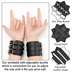 Adjustable Cowhide Cuff Cord Bracelet&nbsp;BJEW-WH0020-62P-02