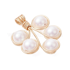 Plastic Imitation Pearl Pendants&nbsp;PALLOY-JF03519-02