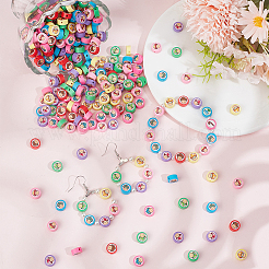 400Pcs Printed Handmade Polymer Clay Beads&nbsp;CLAY-PA0001-41