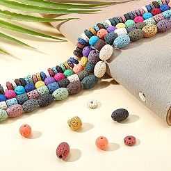 4 Strands 4 Style Natural Lava Rock Beads Strands&nbsp;G-OC0002-84