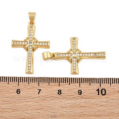 Brass Micro Pave Cubic Zirconia Pendants&nbsp;CU-CBADC6C-11G-04