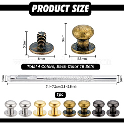 64 Sets 4 Colors Brass Cabinet Drawer Pull Handles&nbsp;KK-PH0011-89B