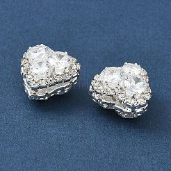 Brass Micro Pave Cubic Zirconia Pendants&nbsp;KK-S336-03S-C