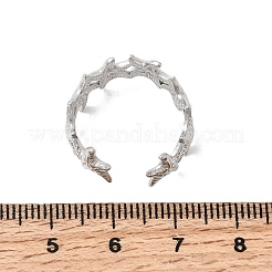 304ステンレススチールオープンカフリング  ヒトデ  ステンレス鋼色  8.5mm  18mm&nbsp;RJEW-K313-18P