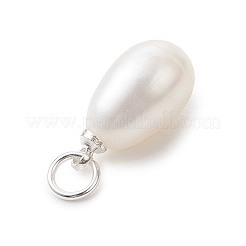 Natural Cultured Freshwater Pearl Rice Charms&nbsp;PALLOY-JF04976-02
