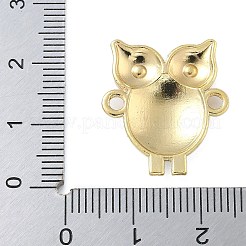 Rack Plating Brass Enamel Owl Connector Charms&nbsp;KK-A234-027G