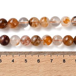 ナチュラル イエロー ヘマトイド クォーツ/ゴールデン ヒーラー クォーツ ビーズ 連売り  ラウンド  7.8~8.8mm  穴：0.8mm  約52~57個/連  15.08~15.55インチ（38.3~39.5cm）&nbsp;G-C268-B01-02
