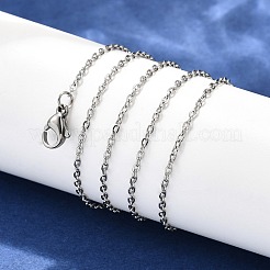 Tarnish Resistant Classic Plain 304 Stainless Steel Mens Womens Necklaces Unisex Cable Chain Necklaces&nbsp;NJEW-507L-7