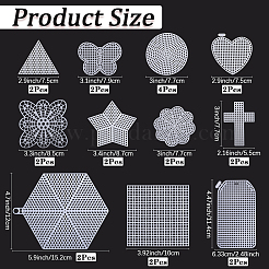 24Pcs 11 Styles DIY Plastic Canvas Shapes&nbsp;DIY-CP0012-41