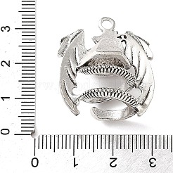 合金のチベット風チャーム  翼竜のチャーム  アンティークシルバー  29x25x15mm  穴：2.5mm&nbsp;AL-C001-01AS