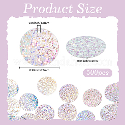 プラスチックペンダント500個  フラットラウンド  銀  25x0.4mm  穴：1.5mm&nbsp;KY-GF0001-72D
