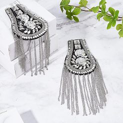 2Pcs Fashionable Alloy Tassel Epaulettes&nbsp;DIY-FH0004-65