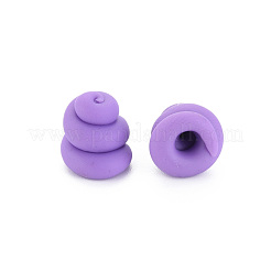 手作り樹脂粘土ビーズ  片穴  渦巻き型  紫色のメディア  11~13x12.5~13.5mm  穴：3mm&nbsp;CLAY-N006-103D