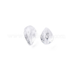 透明なアクリルビーズ  多面カット  ティアドロップ  透明  12x8mm  穴：1.5mm  約1338個/500g&nbsp;MACR-S373-59B-B12