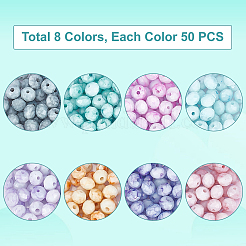 400Pcs 8 Colors Opaque Baking Paint Glass Beads Strands&nbsp;EGLA-PH0001-28
