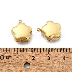 304ステンレスペンダント  花のチャーム  14KGP本金メッキ  16x14x7.5mm  穴：1.4mm&nbsp;STAS-L022-341G