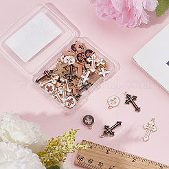 60Pcs 6 Styles Alloy Enamel Pendants&nbsp;ENAM-DR0001-06