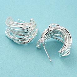 Rack Plating Brass Stud Earrings&nbsp;EJEW-K263-37S