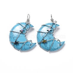 Synthetic Turquoise Pendants&nbsp;G-B023-01P-06