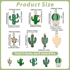 40Pcs 5 Styles Alloy Enamel Pendants&nbsp;ENAM-BM0001-28