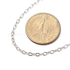 2.5MM 304 Stainless Steel Textured Cable Chain Necklaces&nbsp;NJEW-JN05491-02