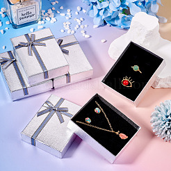 Rectangle Paper Jewelry Set Storage Boxes with Bowknot&nbsp;LS-CON-TAC0014-04G
