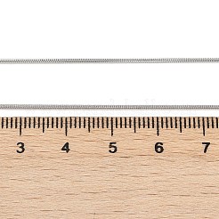変色しにくい304ステンレススチールのスネークチェーンネックレス  カニカン付き  ステンレス鋼色  17.5インチ（44.5cm）&nbsp;LS-NJEW-F196-14P
