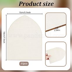 未完成のウッドシート  DIYクラフト  アーチ  180x130x2.5mm&nbsp;WOCR-WH0004-018A