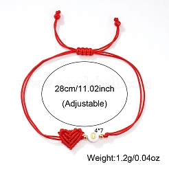Brass & Resin Beads Braided Bead Bracelets&nbsp;BH1312-15