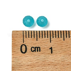 プレシオサ®クリスタルビーズ  チェコクリスタル  双円錐形(451 69 302 ロンデル)  60310 840 カプリ ブルー マット  4mm  穴：0.8mm&nbsp;Y-PRC-BA4-60230-840