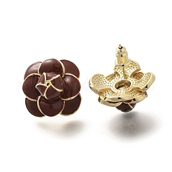 Brass Flower Stud Earrings&nbsp;LS-EJEW-A121-20G