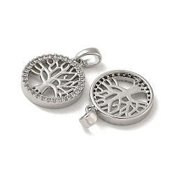 Brass Micro Pave Cubic Zirconia Pendents&nbsp;KK-R210-21P-01
