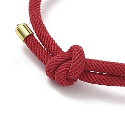 Adjustable Nylon Round Milan Cord Slider Bracelet Making&nbsp;FB-H001-01G-14