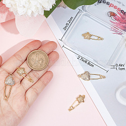 6Pcs 2 Styles Brass Micro Pave Cubic Zirconia Connector Charms&nbsp;KK-BBC0005-56
