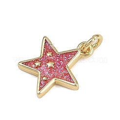 Brass Enamel Charms&nbsp;KK-B150-18G-01