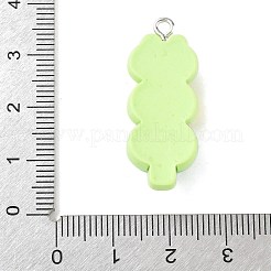 動物をテーマにした樹脂ペンダント  プラチナトーンのアイアンループ付き  カエル  33x13x7mm  穴：2mm&nbsp;RESI-V005-001A
