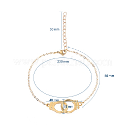 Freedom Handcuff Anklets&nbsp;AJEW-AN00284-01