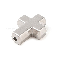 CCBプラスチックビーズ  クロス  プラチナ  16x12.5x5mm  穴：1.5mm&nbsp;FIND-U003-17P