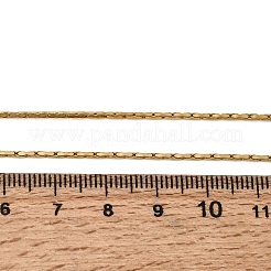 1.3MM 304 Stainless Steel Boston Link Chains Necklaces for Women Men&nbsp;NJEW-Z115-12G-03